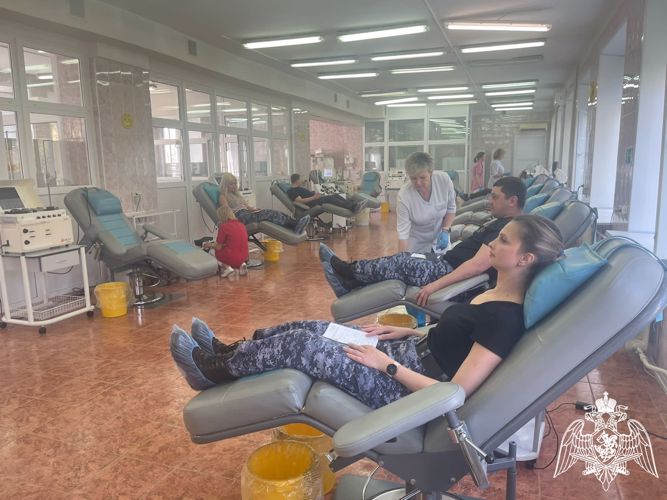 В Калуге росгвардейцы приняли участие в донорской акции «От сердца к сердцу»