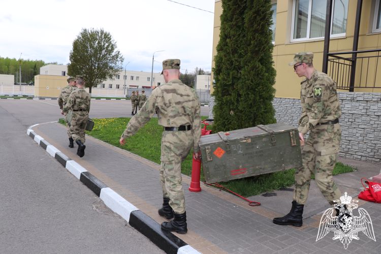 Росгвардейцы провели пожарно-тактическую тренировку в Калуге