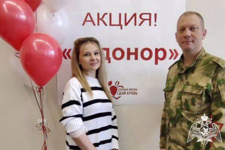 Сотрудники и военнослужащие Росгвардии приняли участие в донорской акции «Я донор» в Калуге