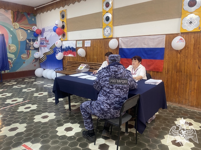Калужские Росгвардейцы участвуют в Едином дне голосования