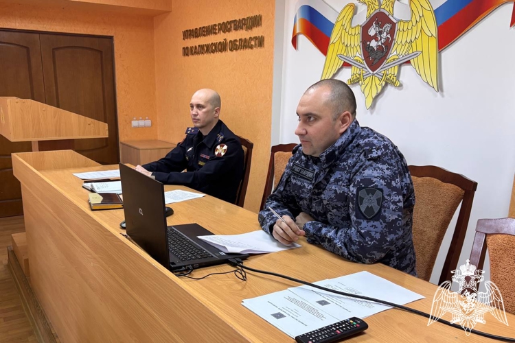 В Калужской области в Росгвардии рассмотрели вопросы обеспечения безопасности на социальных объектах и во время предстоящих массовых мероприятий