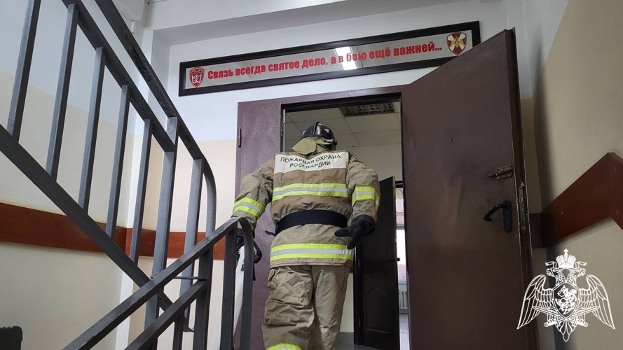 Противопожарная тренировка состоялась в Центре подготовки личного состава Центрального округа Росгвардии в Калуге